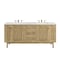James Martin Vanities Laurent 72in Double Vanity, Light Natural Oak w/ 3 CM Ethereal Noctis Top 545-V72-LNO-3ENC - alternate 1